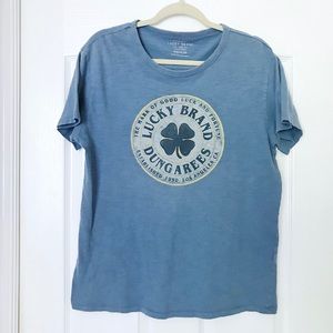 LUCKY BRAND Distressed Graphic Tee